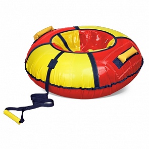 Тюбинг диаметром 95 см, цвет -  красный/желтый (Ника, ТБ1К-95 КРАСНЫЙ/ЖЕЛТЫЙsim)